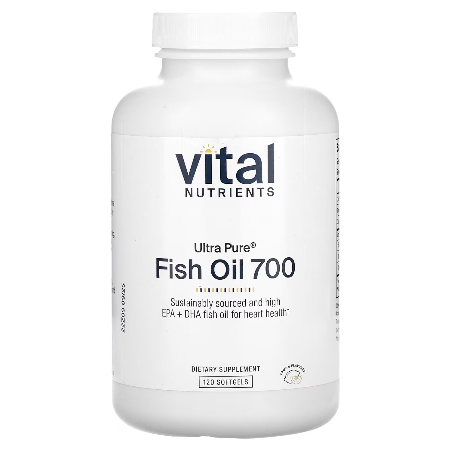 

Добавка Vital Nutrients Ultra Pure Fish Oil 700 лимон, 120 мягких таблеток