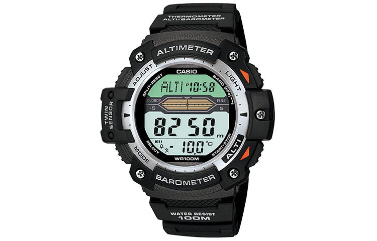 

CASIO Часы Men 49.1mm Gray Watch SGW-300H-1A, Black Dial