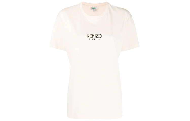 

Обычная женская футболка цвета экрю KENZO, Ecru