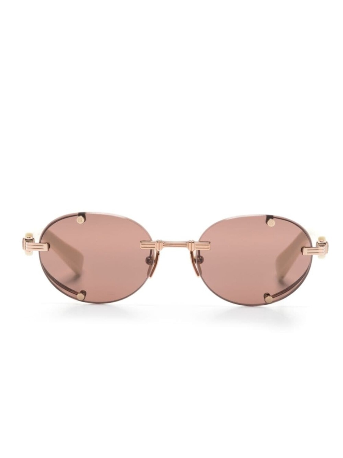 

Balmain Eyewear солнцезащитные очки Monsieur в овальной оправе, белый