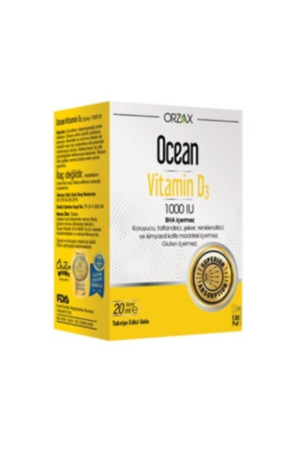 

Витамин D3 - Ocean Vitamin D3 1000 МЕ спрей 20 мл
