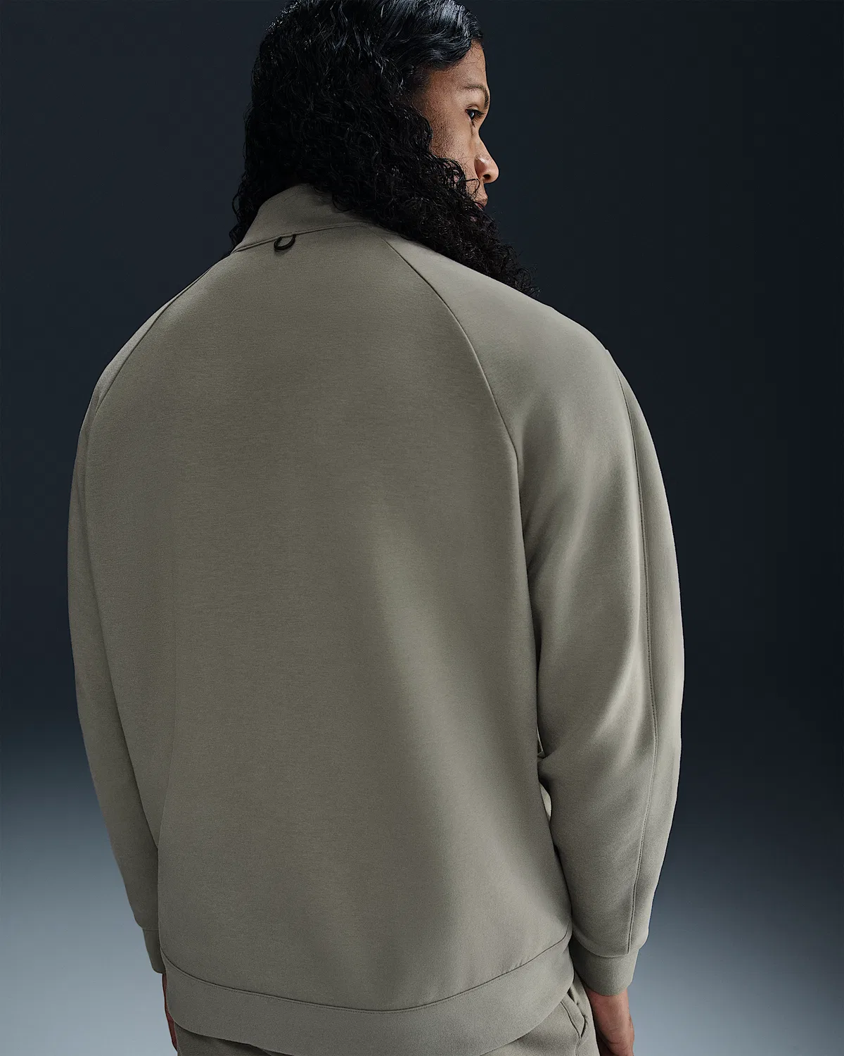 Мужская футболка с половинной молнией Nike 24.7 ImpossiblySoft Dri-FIT, Light Army/Steel Green — фото 2