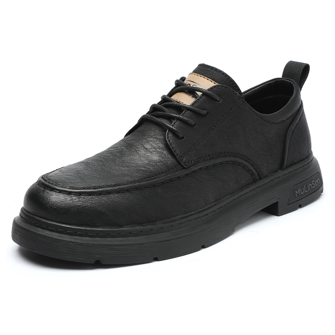 

Mulinsen Износостойкие и легкие мужские повседневные ботинки Work Boots с низким верхом черные, цвет Black
