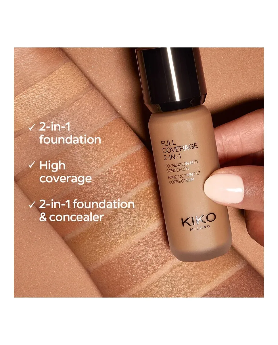 Тональная основа и консилер 2 в 1 с полным покрытием Kiko Milano, Wr10 Warm Rose — фото 3