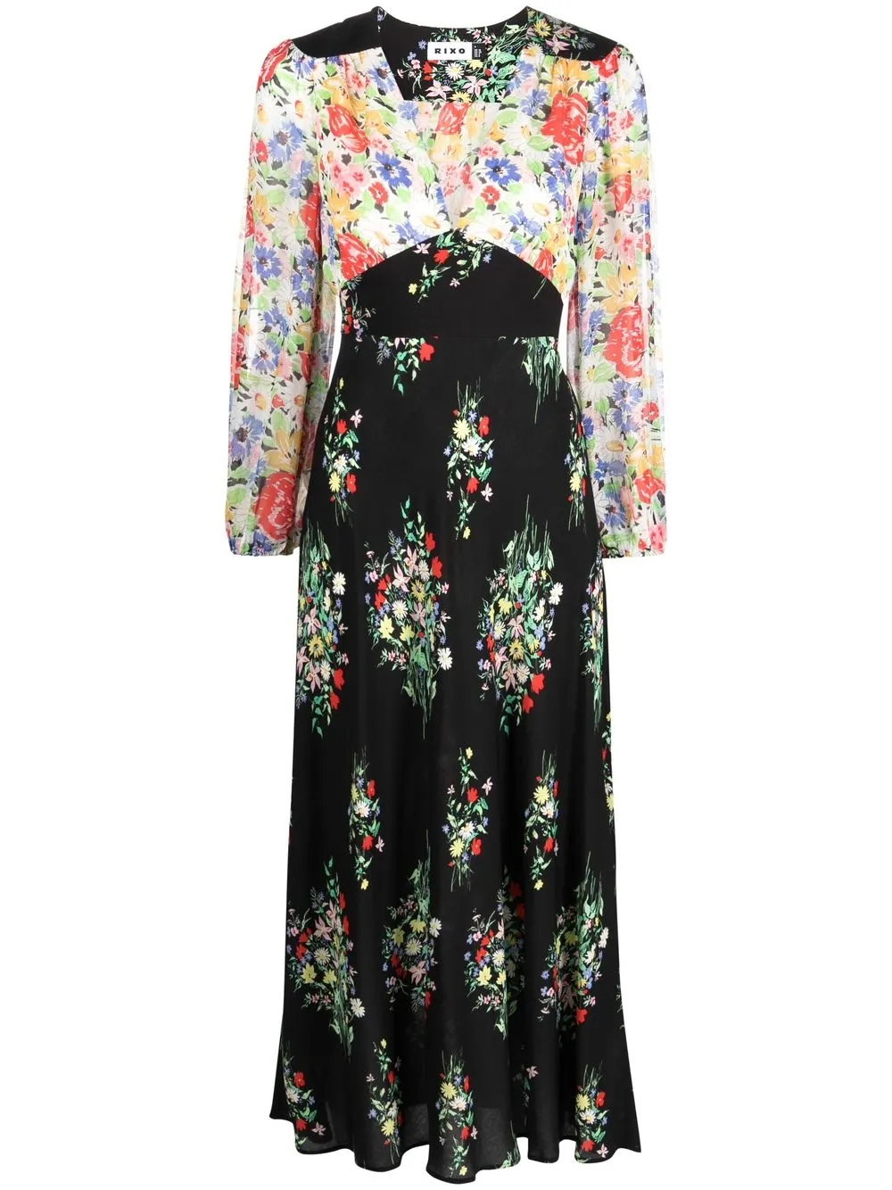 

Платье Kaila с цветочным принтом Rixo, черный