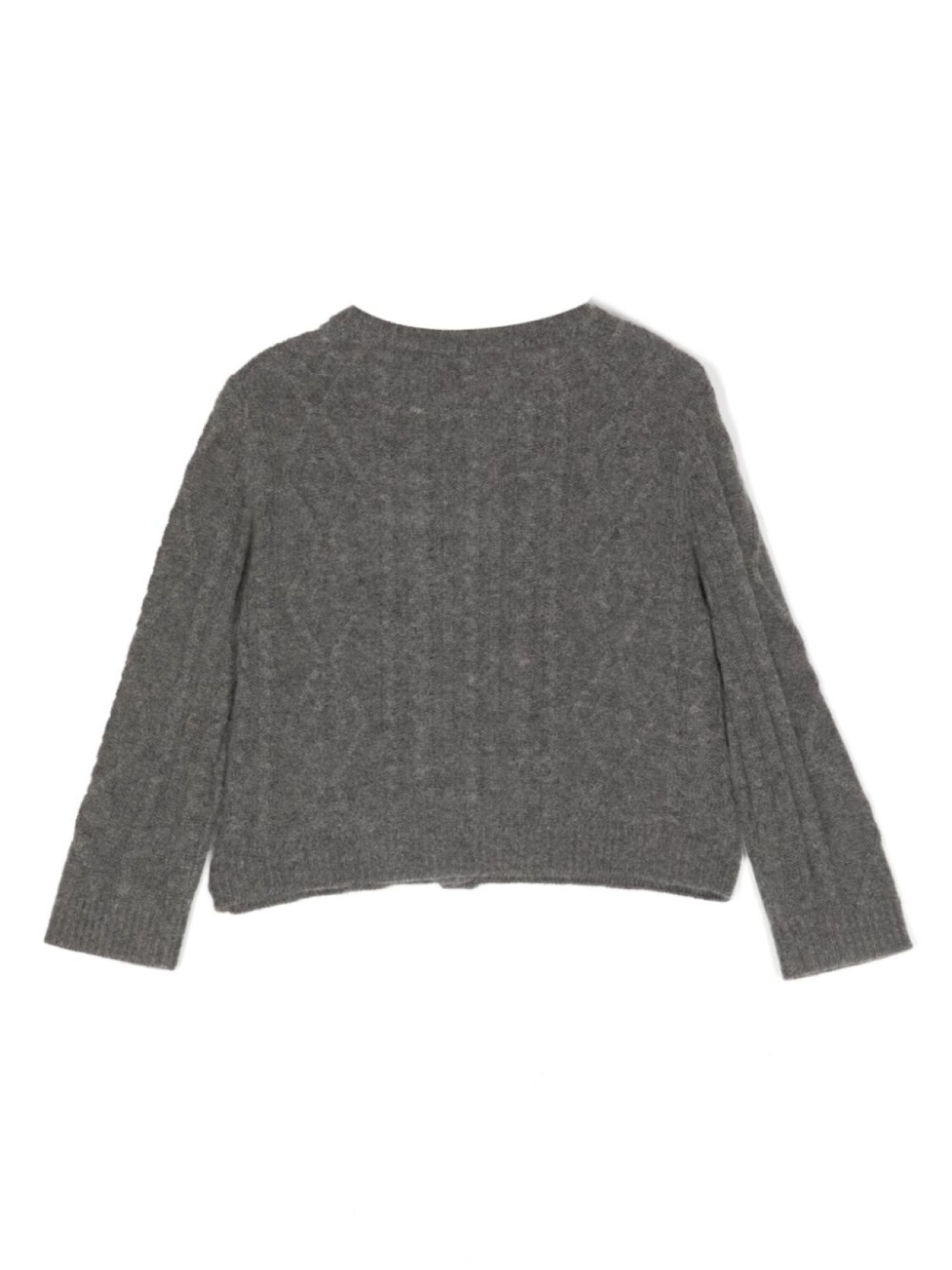 Короткий кардиган Alaska фактурной вязки Cashmere in Love Kids, серый — фото 2