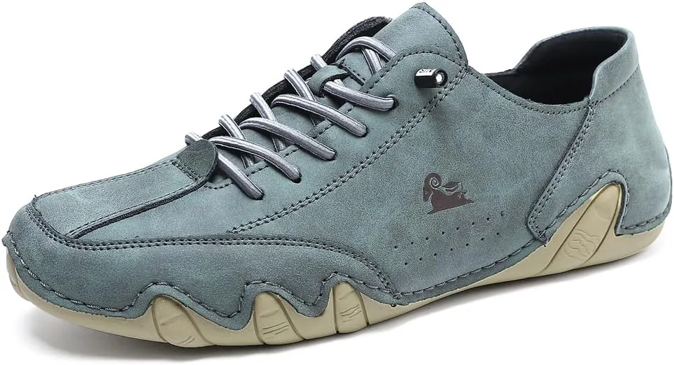 

Мужские мокасины без шнурков, дышащие кожаные туфли, модные, с шнуровкой, повседневные, легкие кроссовки с резиновой подошвой Asifn, зеленый