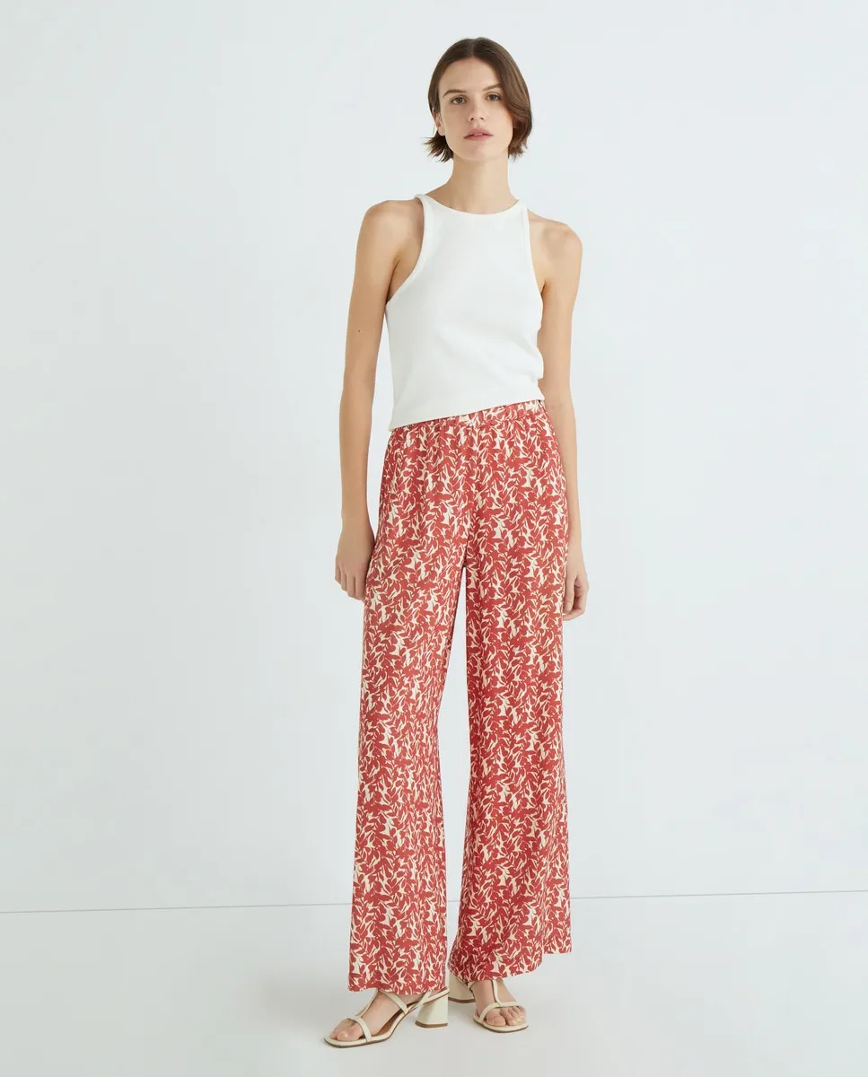 

Широкие женские брюки с карманами Guitare, серовато-красный