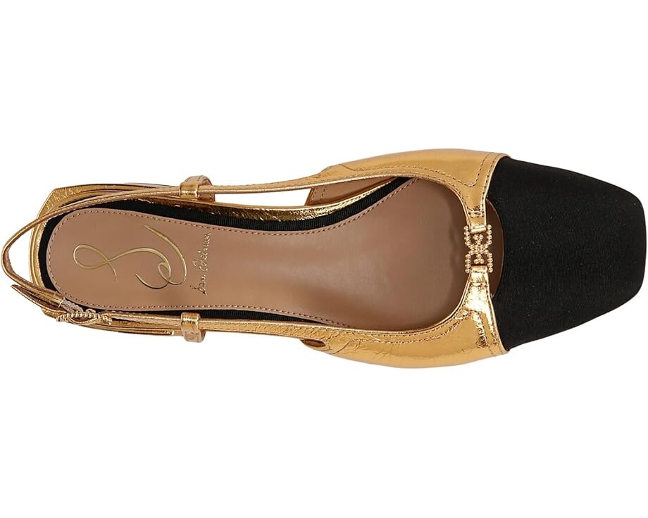 Туфли на плоской подошве Sam Edelman Kara 2, цвет Medallion Gold/Black — фото 2
