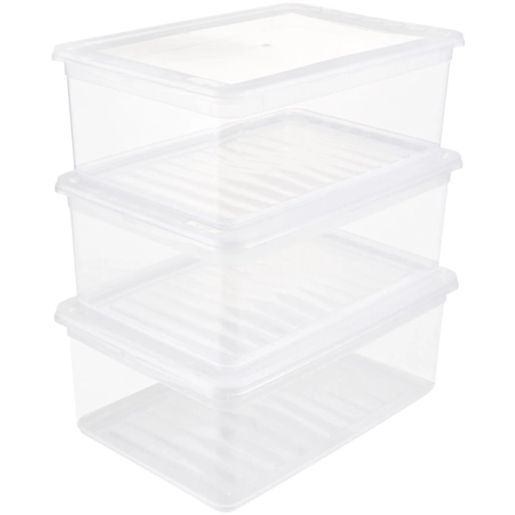

Ящик для хранения «bea, Clearbox с системой контроля воздуха», (комплект, 3 шт.), 3 x 11 л, штабелируемый, 39 x 26,5 x 14 см Keeeper, цвет transparent