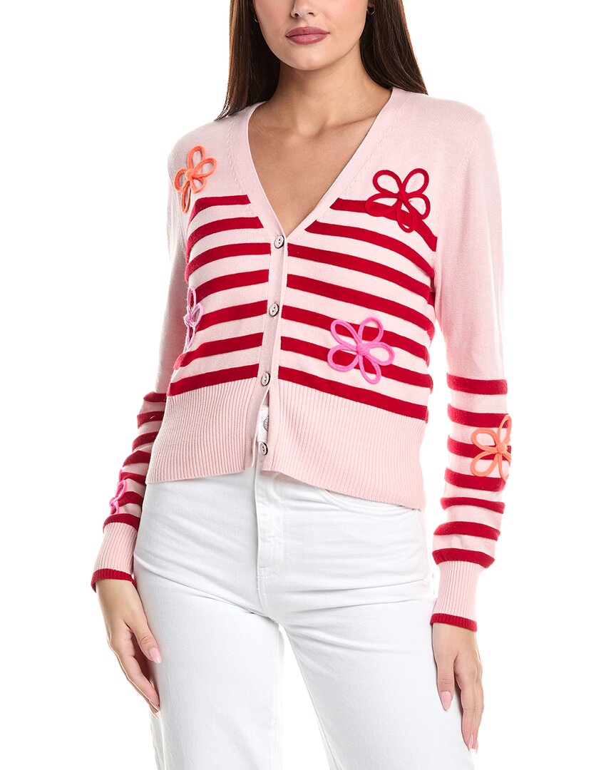 

WISPR Виолет Флорал Смесовая шелковая кардиган, розовый