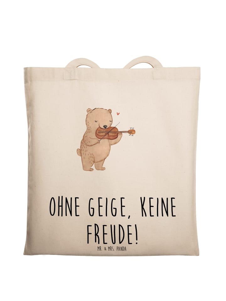 

Сумка Mr. & Mrs. Panda Tragetasche Geige Freude mit Spruch, кремовый, Бежевый, Сумка Mr. & Mrs. Panda Tragetasche Geige Freude mit Spruch, кремовый