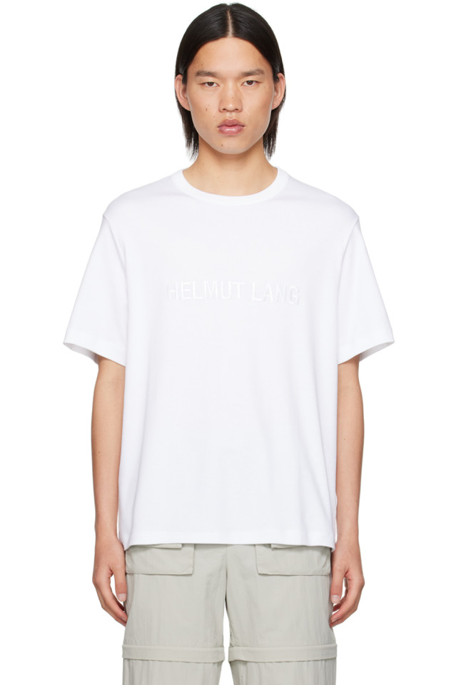 

Вышитая футболка Helmut Lang, белый