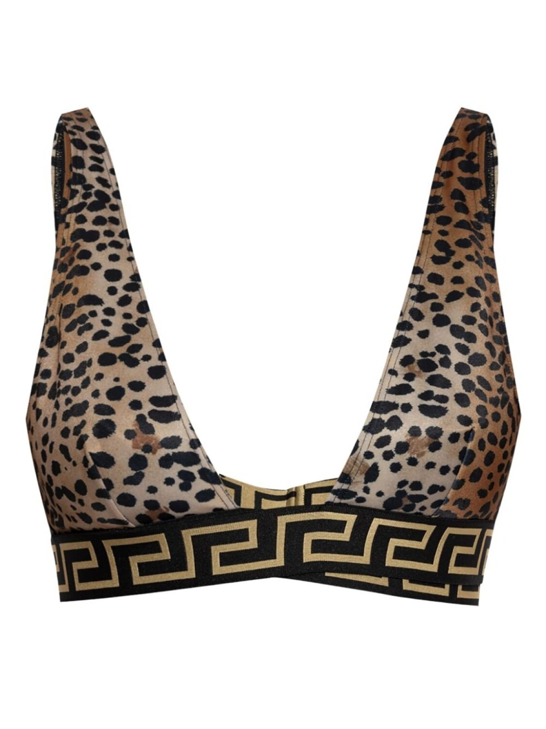 

Леопардовый принт бикини-топ Versace, нейтральный цвет