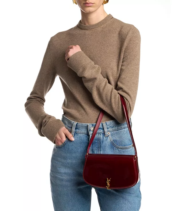 Мини-Сумочка Voltaire из лакированной кожи Saint Laurent, красный — фото 2