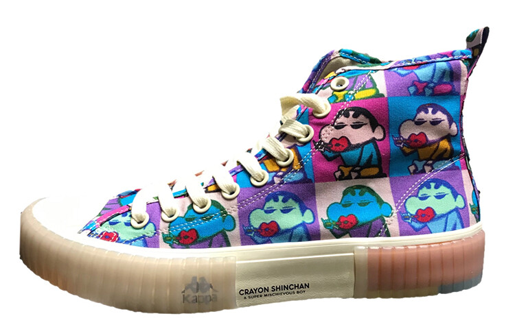 

Кеды Kappa Canvas Shoes Unisex High-Top Aqua Blue/Light Yellow