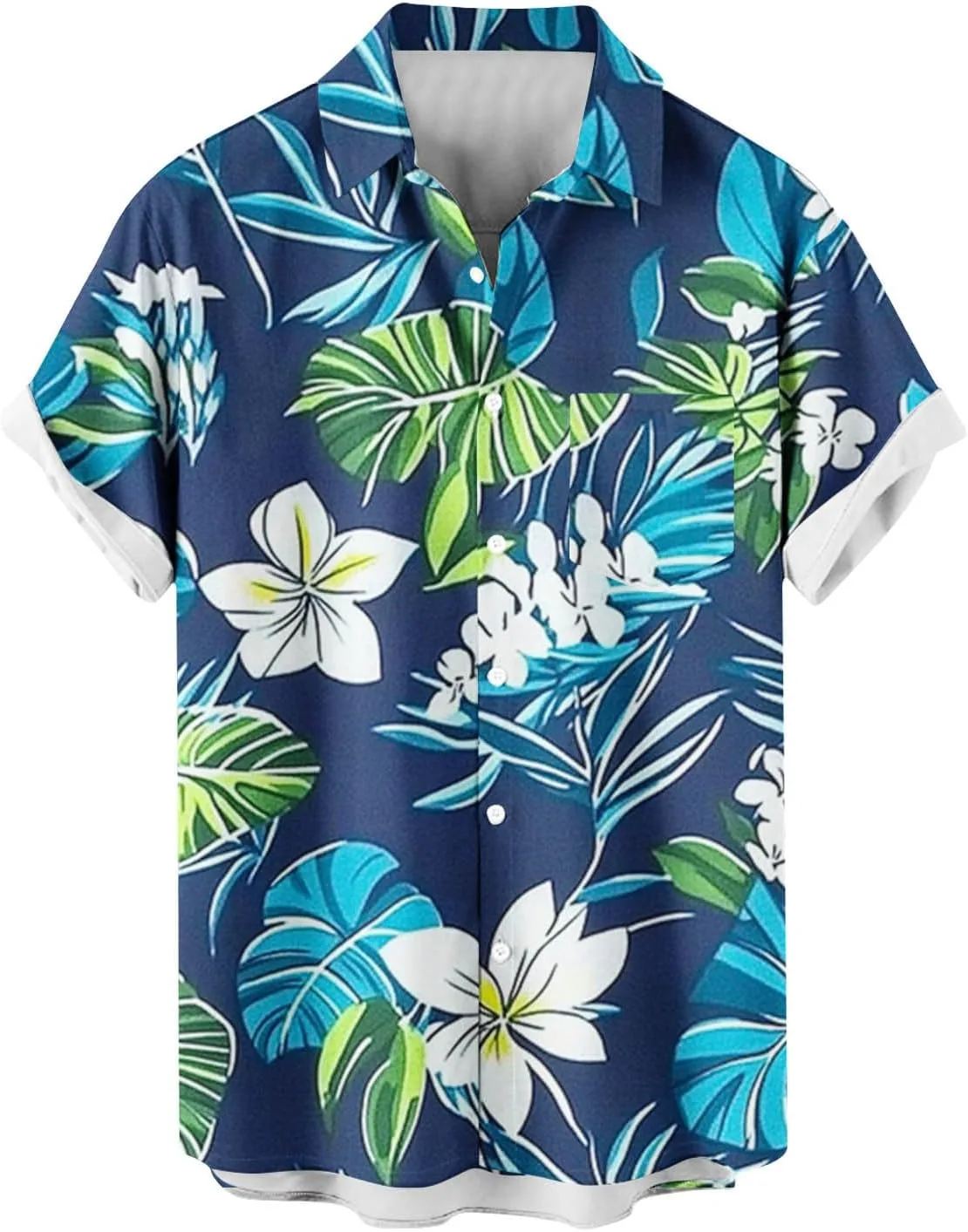 

Гавайская рубашка для мужчин с коротким рукавом, летняя, принтованная