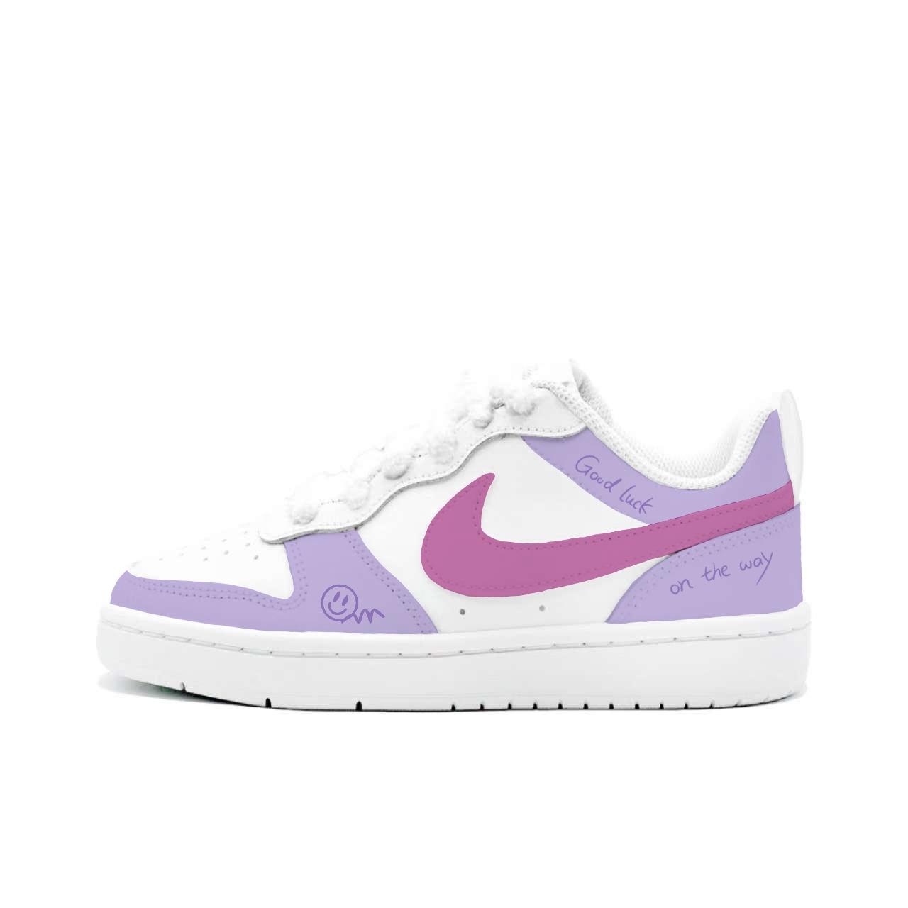 

Nike Court Borough 2 Smiling Purple Wind, кроссовки Kung Fu Rabbit с кожаной подкладкой, амортизацией, устойчивые к истиранию и скольжению, низкие