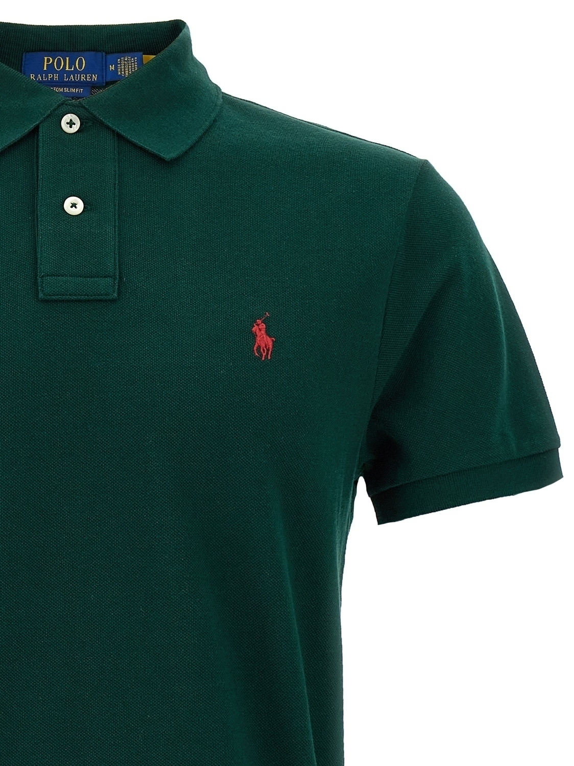 Поло с логотипом POLO RALPH LAUREN, зеленый — фото 3