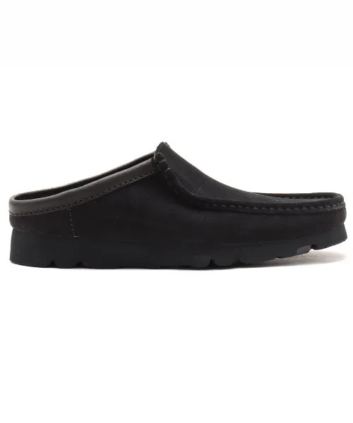 Кроссовки-слипоны Clarks Wallabee Slip, замша, чёрный — фото 4