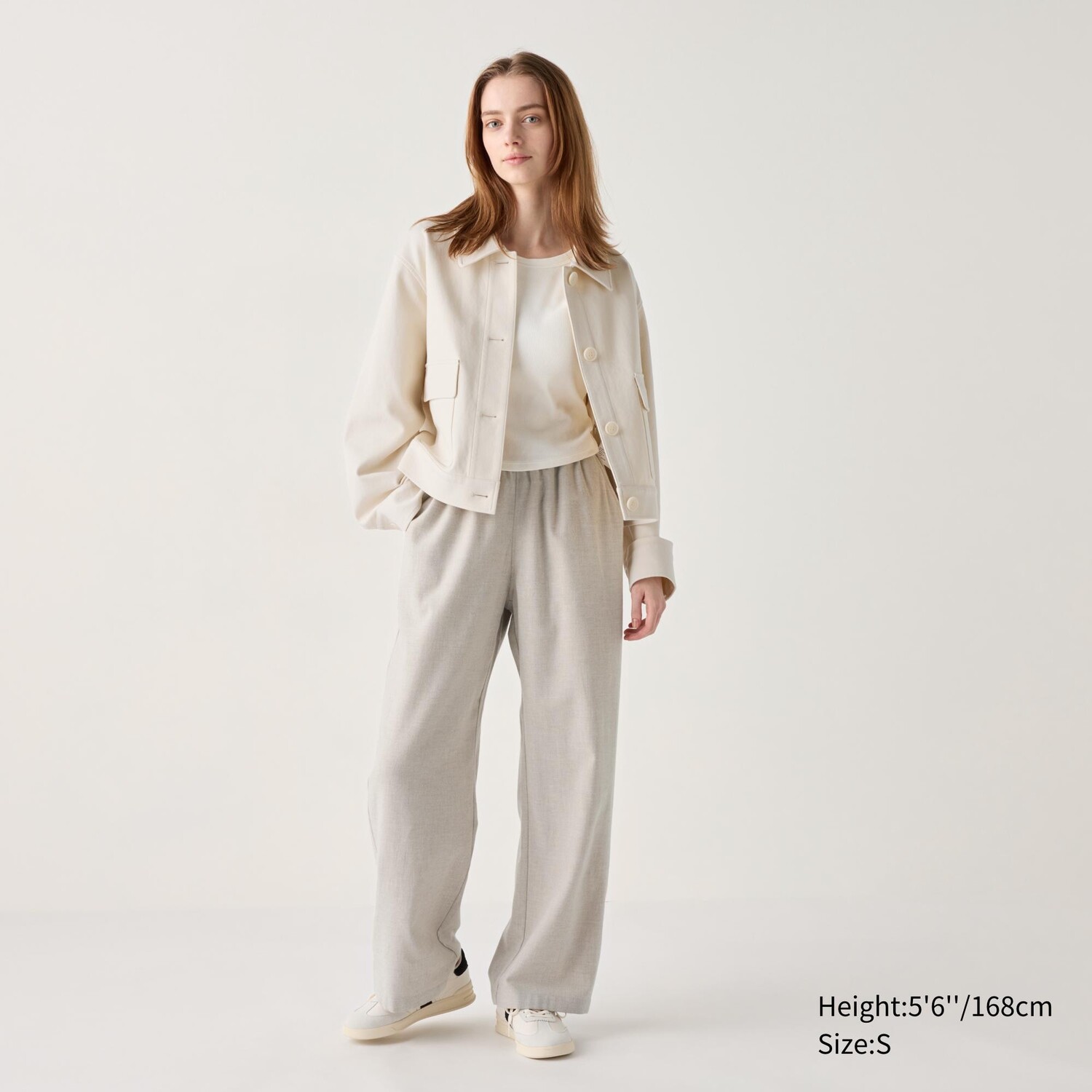 

Фланелевые брюки UNIQLO, бежевый