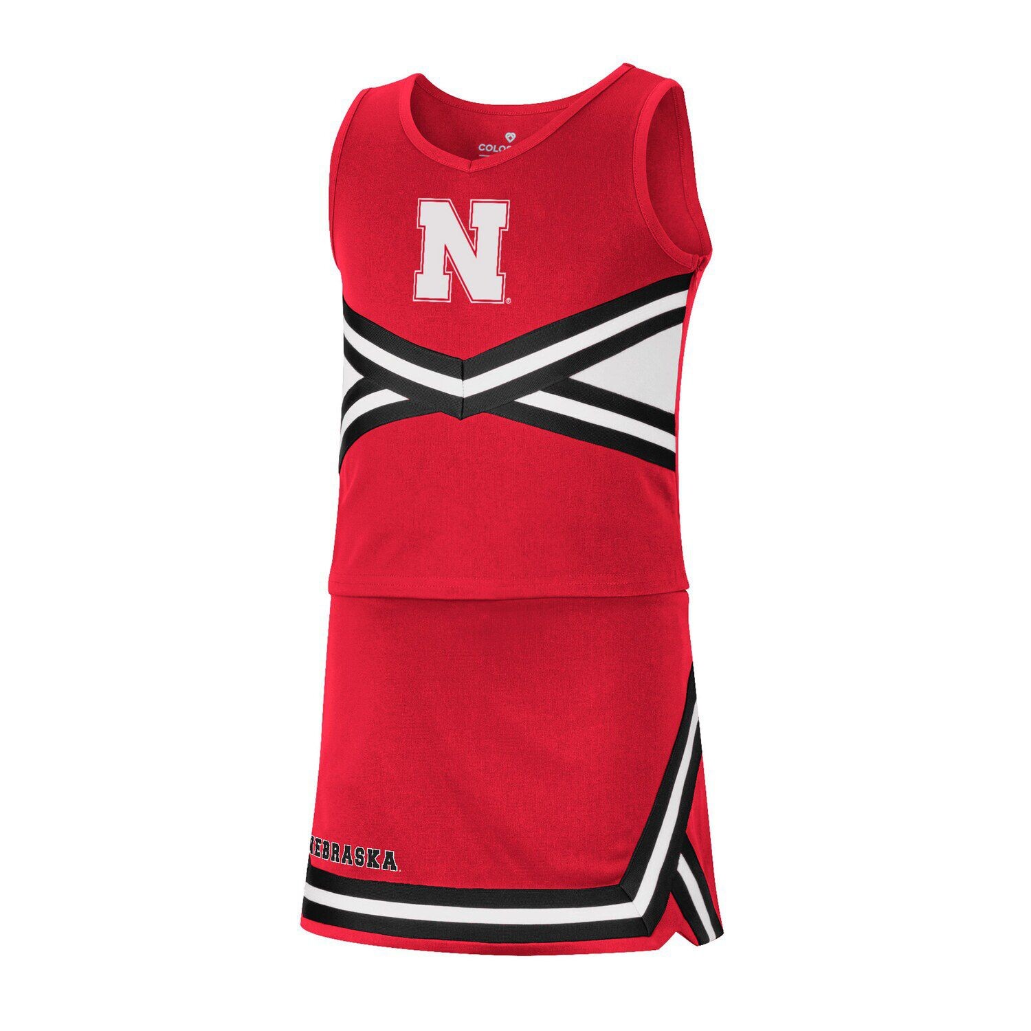 Молодежный комплект для девочек Colosseum Scarlet Nebraska Huskers Carousel Cheerleader Set Colosseum — фото 2