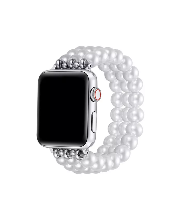 

Фиолетовый браслет с искусственным жемчугом для Apple Watch 40, 41, 42 мм Posh Tech, белый