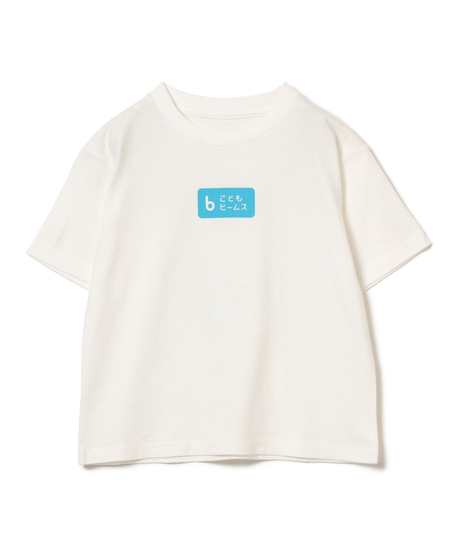 Футболка с логотипом Kodomo 2025SS (100-140 см) для прогулок и отдыха Kodomo Beams, OFF WHITE