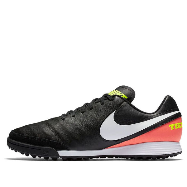 

Кроссовки tiempox genio 2 leather tf 'black orange volt' Nike, черный