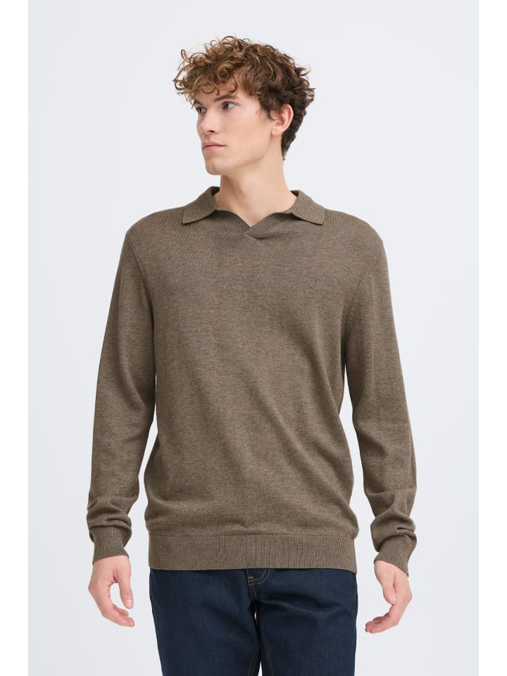 

CASUAL FRIDAY Вязаный свитер CFBells коричневого цвета