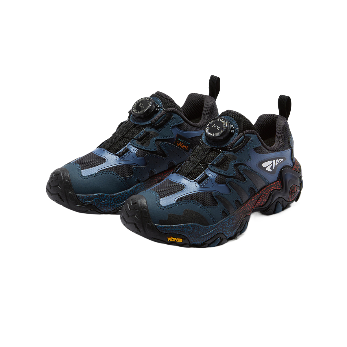 FILA KIDS Устойчивые к скольжению и истиранию детские уличные кроссовки Mirror Lake Blue/Ceramic Tiles Blue — фото 4