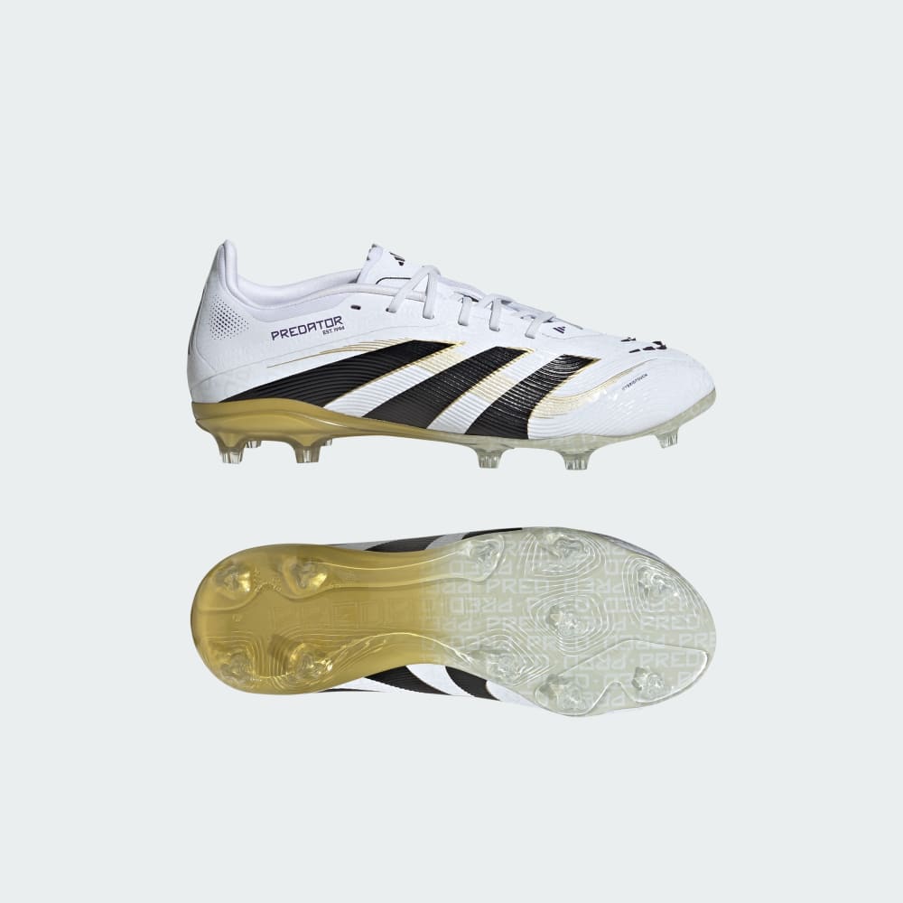 

Бутсы Adidas Predator Elite Firm Ground Cleats Kids, цвет Cloud White/Core Black/Gold Metallic
