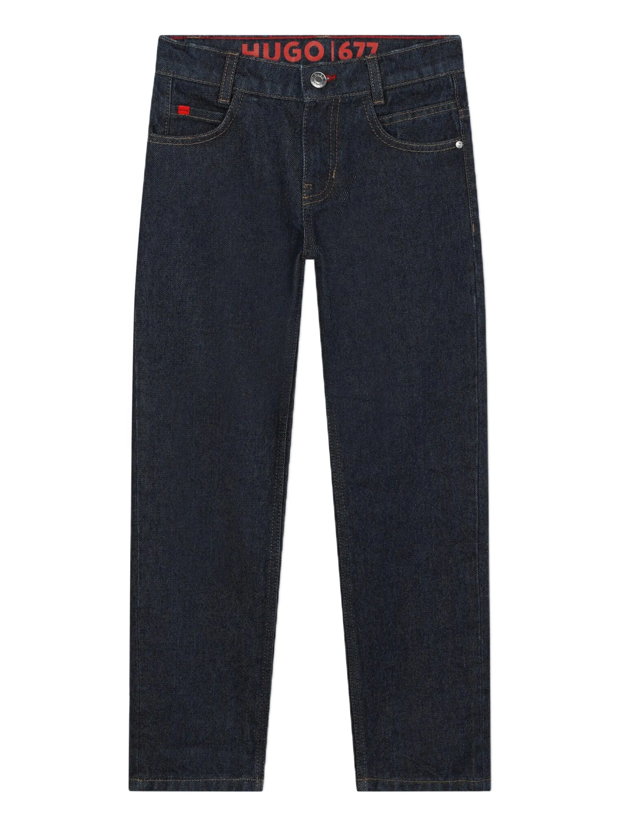 

Узкие джинсы средней посадки Hugo Kids, синий