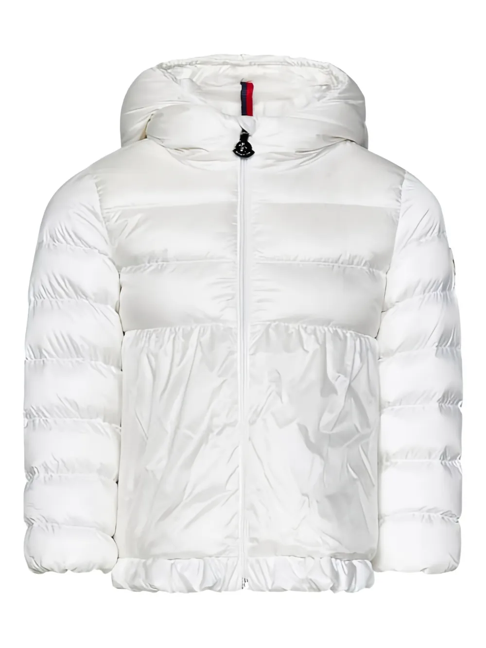 

Куртка с капюшоном и оборками Moncler Enfant, белый