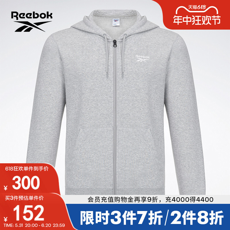 

Куртка мужская Reebok с капюшоном, серый