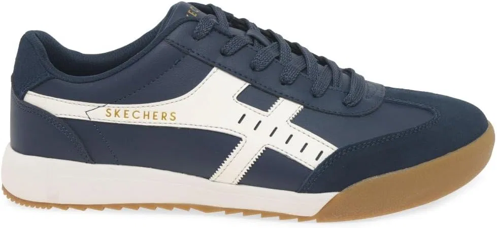 Кроссовки Skechers Herren Zinger 2.0 Manzanilla Totales, Navy Duraleather Suede White Trim — фото 2