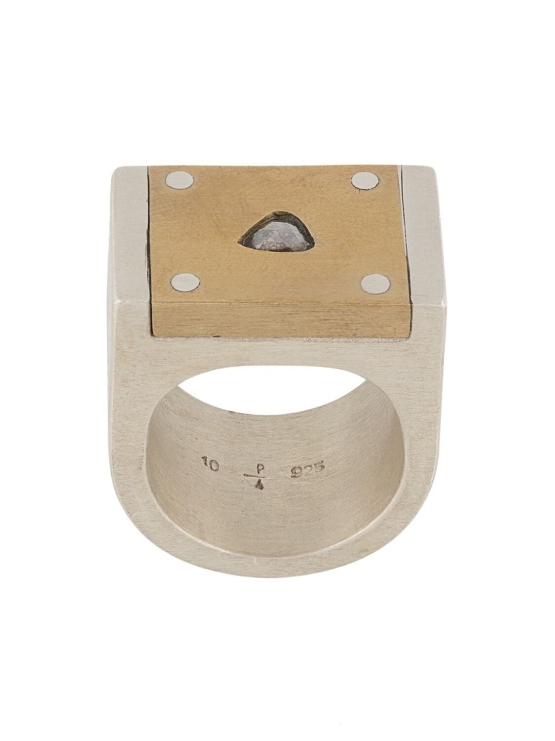 

Кольцо Plate Single Parts of Four, серебряный