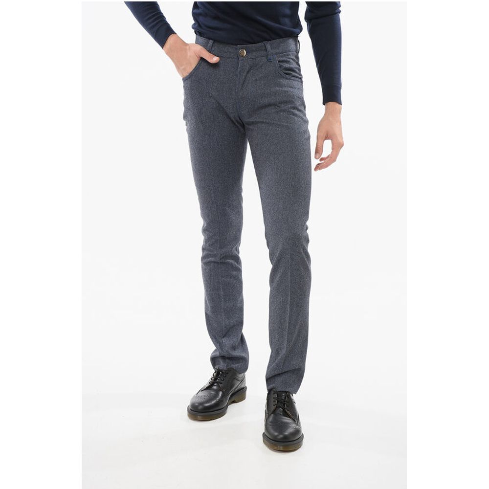 

Шерстяные брюки ID с застежкой на пуговицы Corneliani, Gray