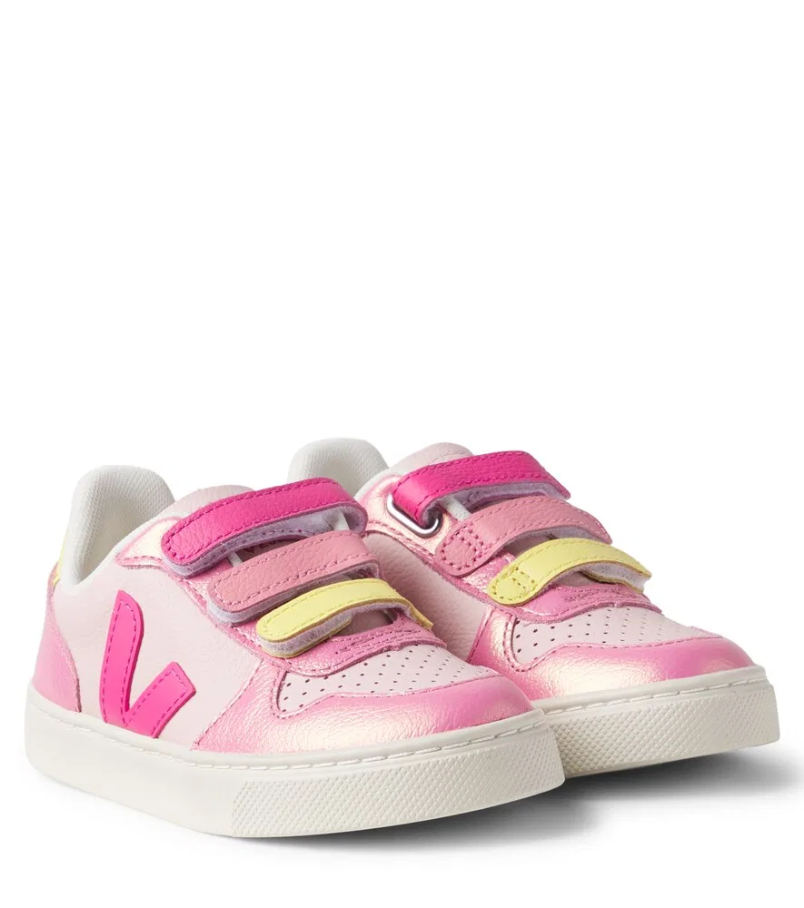 Кожаные кроссовки V-10 Veja Kids, розовый