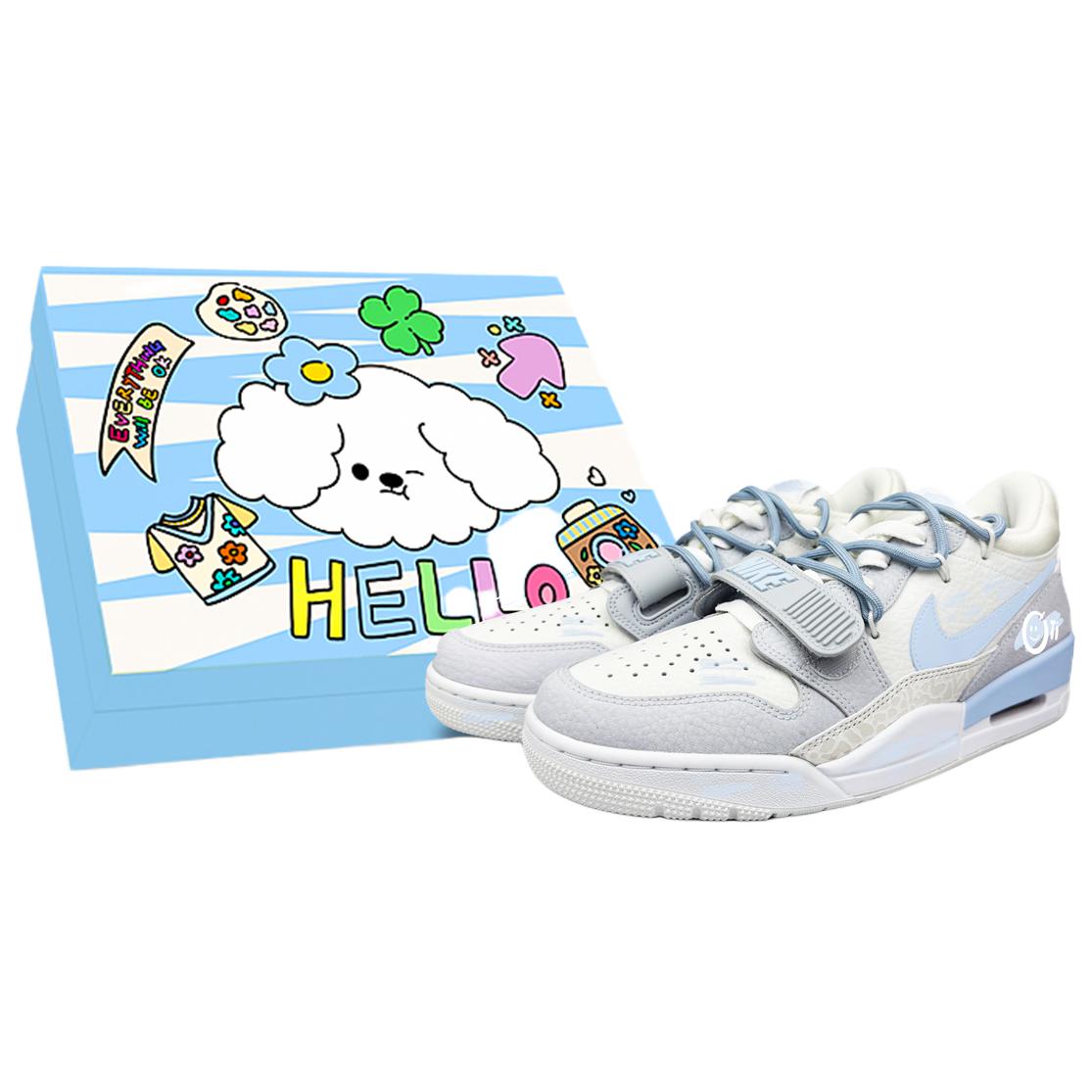 

Jordan Легкие баскетбольные кроссовки Legacy 312 низкие мужские белые серые