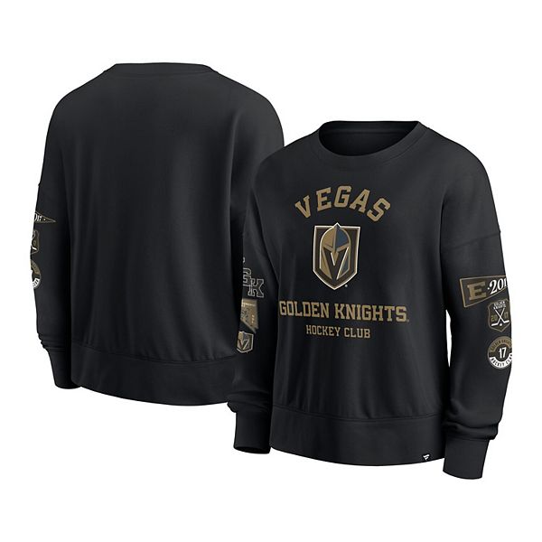 

Женский черный свитшот Vegas Golden Knights Go Team Fanatics