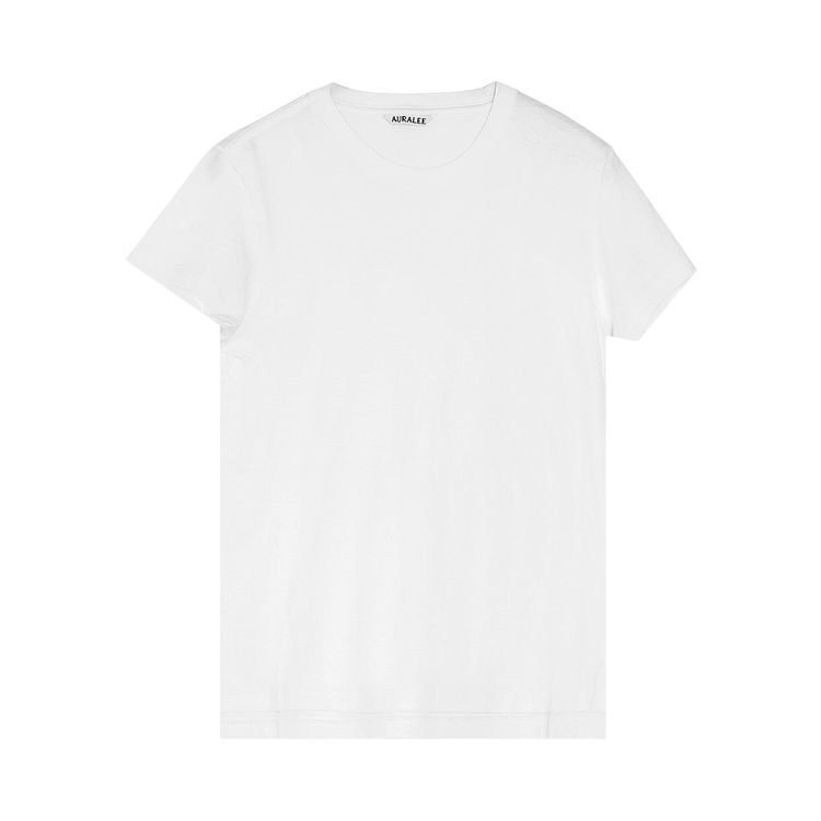 

Футболка Auralee Seamless Crewneck Tee 'White', белый