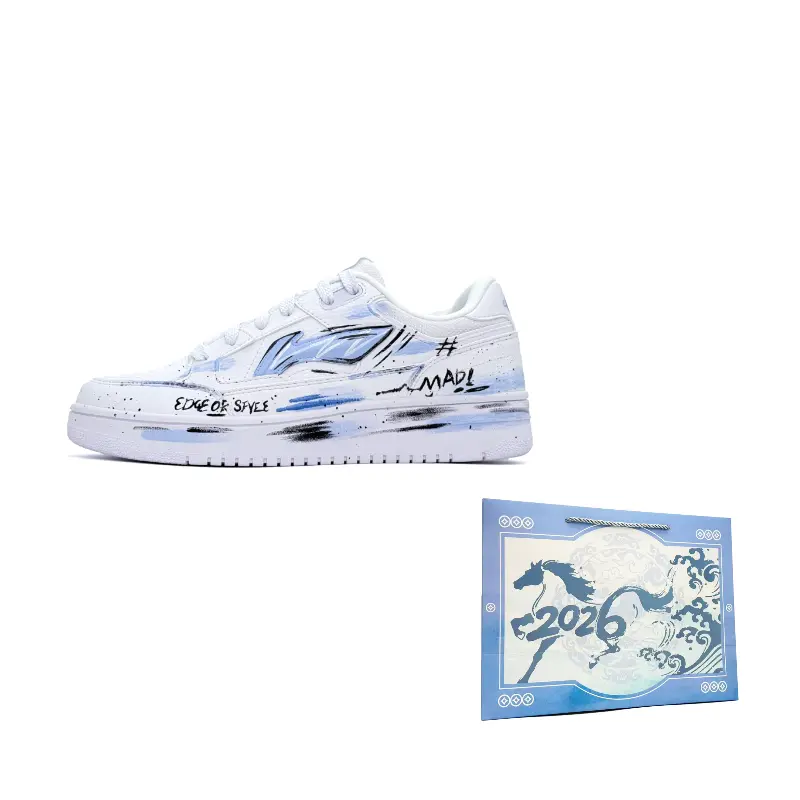 

Li-Ning Tianji Crazy Graffiti износостойкие низкие кроссовки для скейтбординга Unisex Purple White New