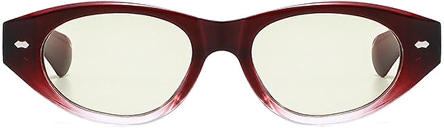 

Винтажные женские солнцезащитные очки Willochra «кошачий глаз», винтажные солнцезащитные очки в маленькой оправе с овальными заклепками для мужчин, роскошные дорожные очки UV400, C5