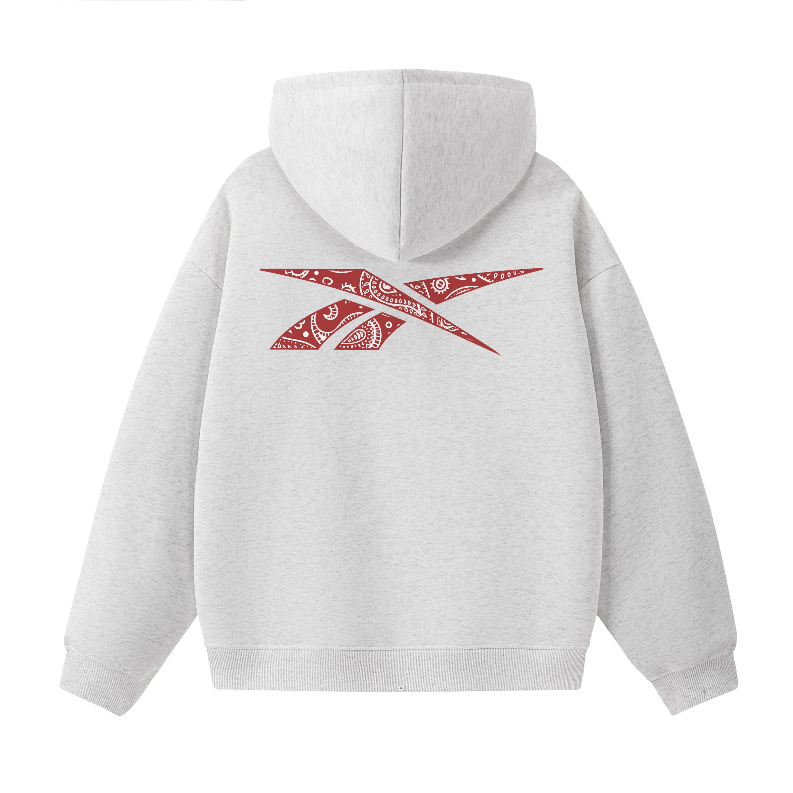 

Толстовка Unisex Hooded Moderate Regular Reebok, белый heather серый (heavyweight polyester-cotton)