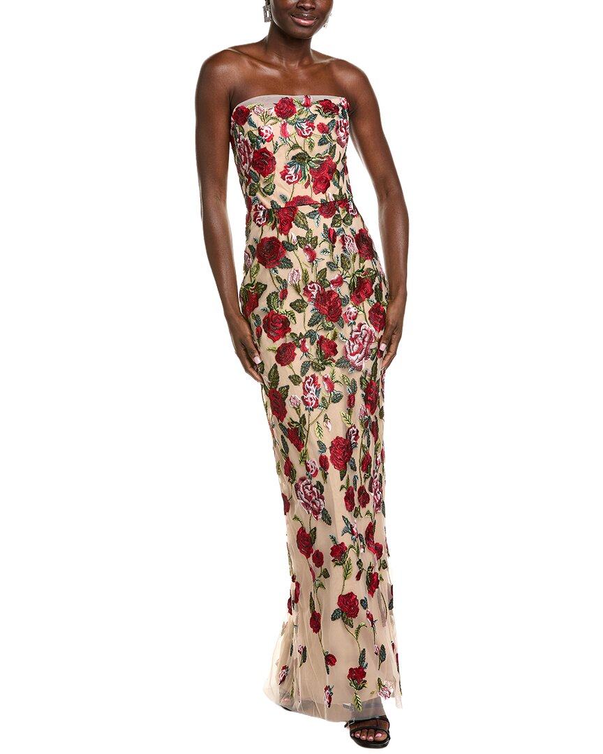 

Тюлевое платье Marchesa Notte Roses Marchesa Notte, красный