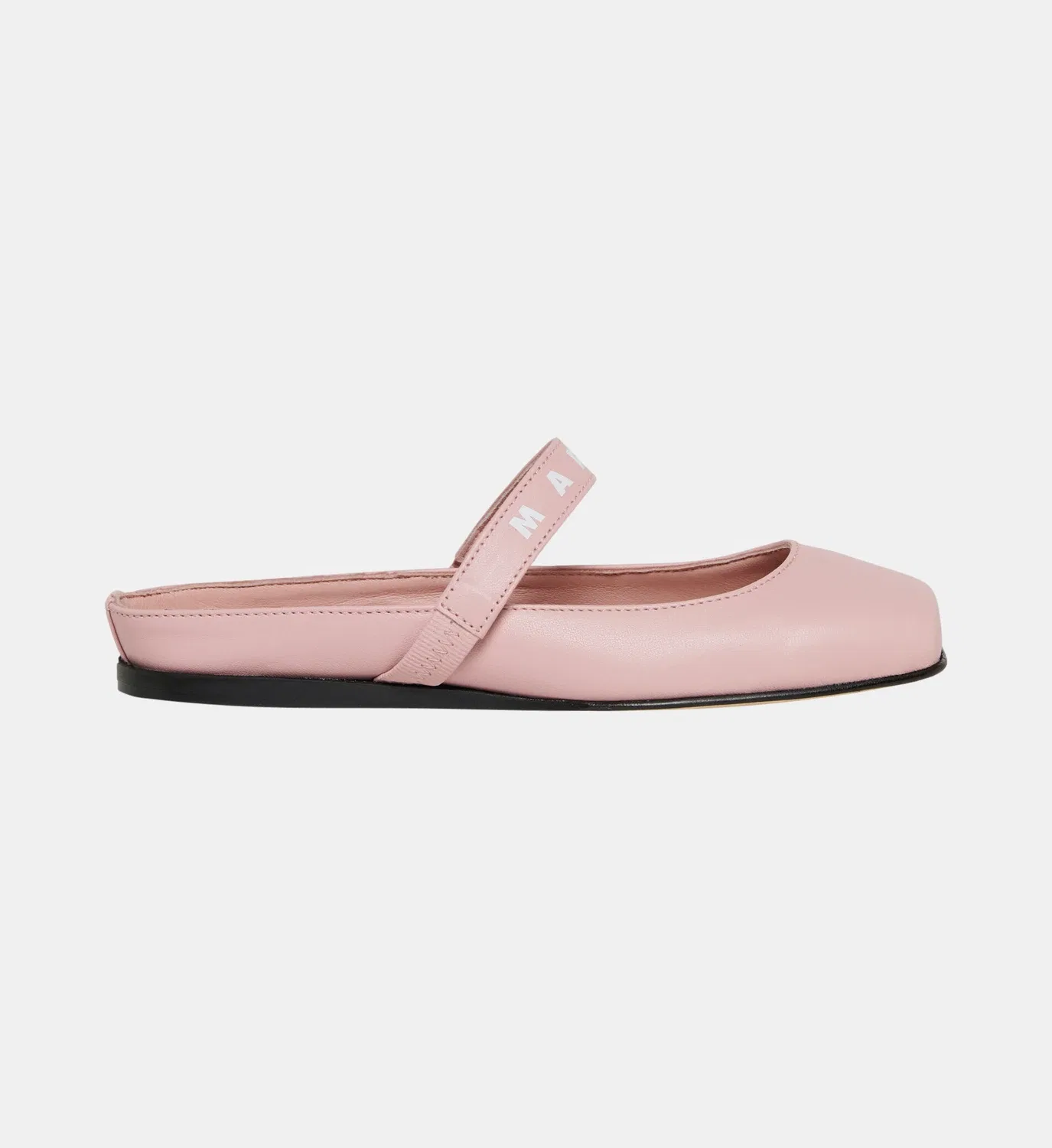 Балетки с логотипом Marni, розовый