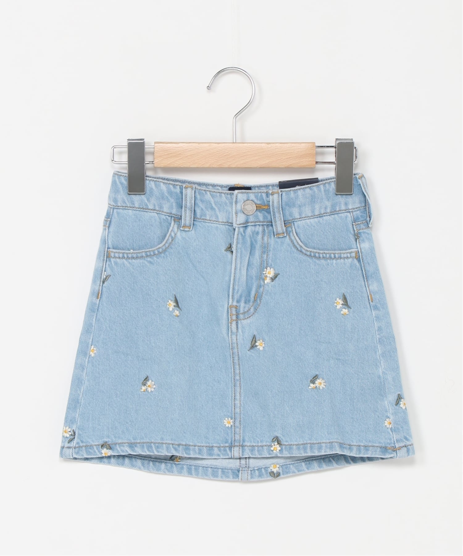 (K) Джинсовая юбка с вышивкой (детская) GAP, DAISY_PRINT_MULTI — фото 3