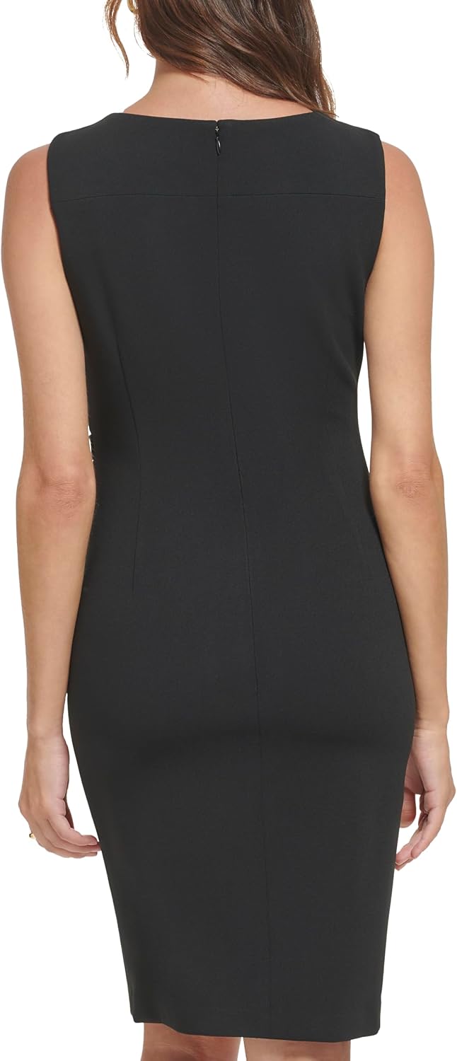 Женское платье-футляр без рукавов Calvin Klein с отделкой в виде звезд, Black — фото 4