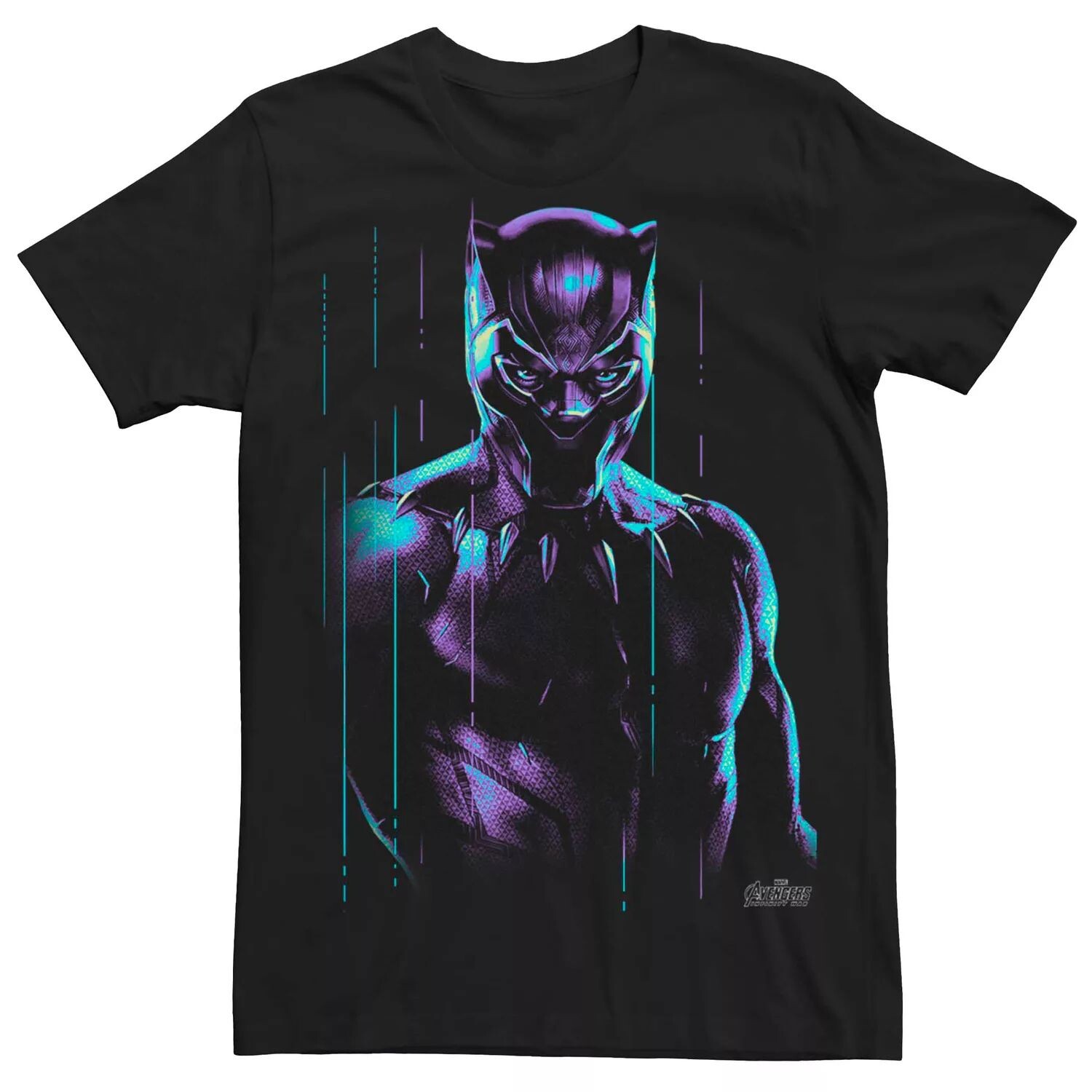 

Мужская футболка Marvel Black Panther со светящимся рисунком в стиле ретро Licensed Character